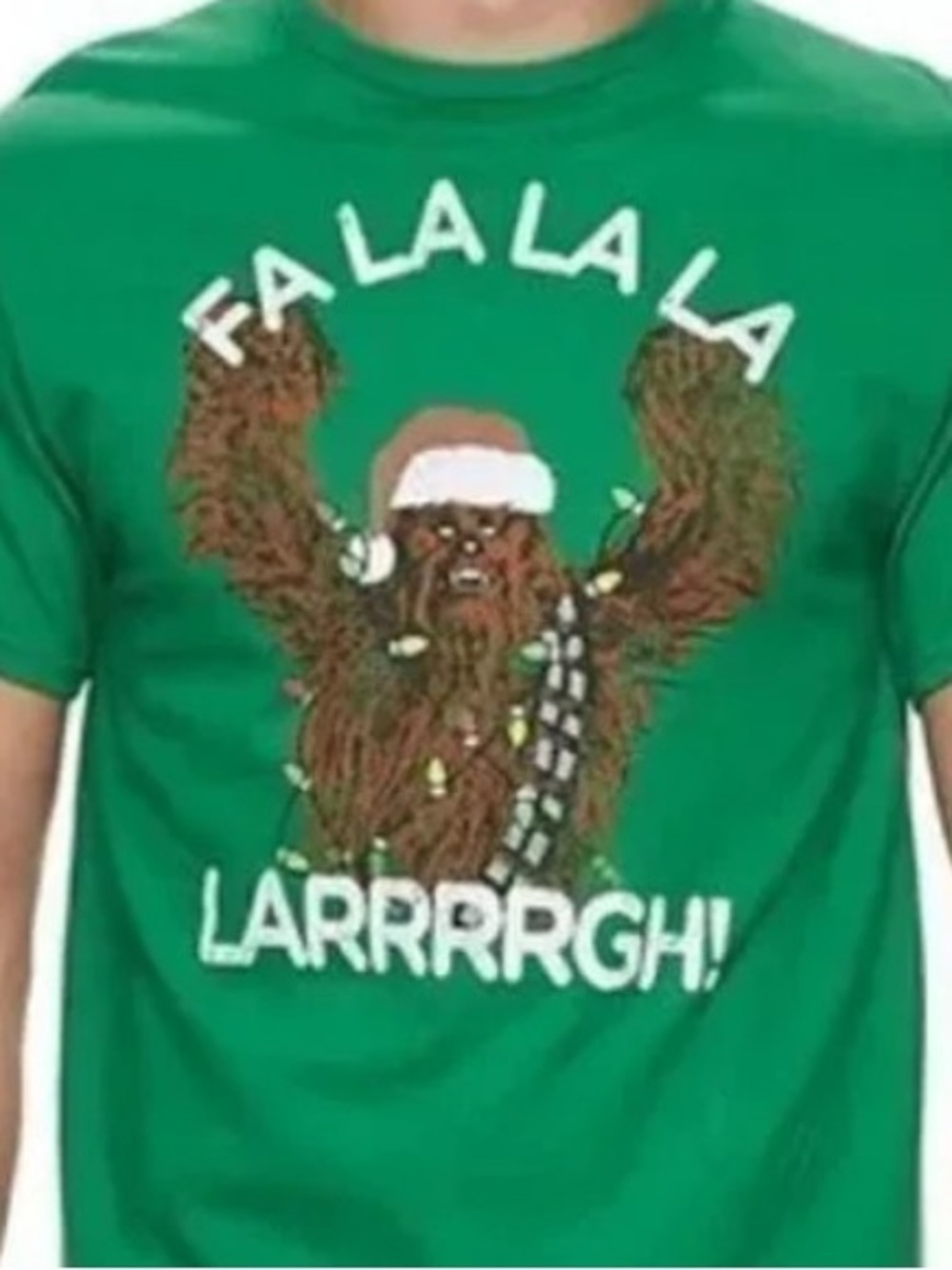 Men’s Star Wars Chewbacca Christmas T-Shirt Size Small New With Tags - Picture 2 of 2
